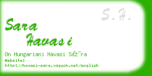 sara havasi business card